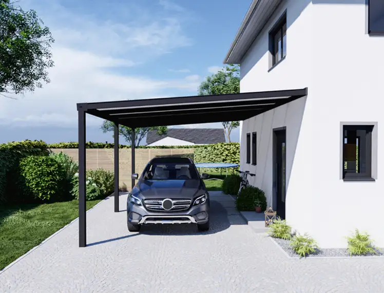 Carport aus Aluminium und Stahl – wetterfester Schutz für Fahrzeuge in Baden-Württemberg