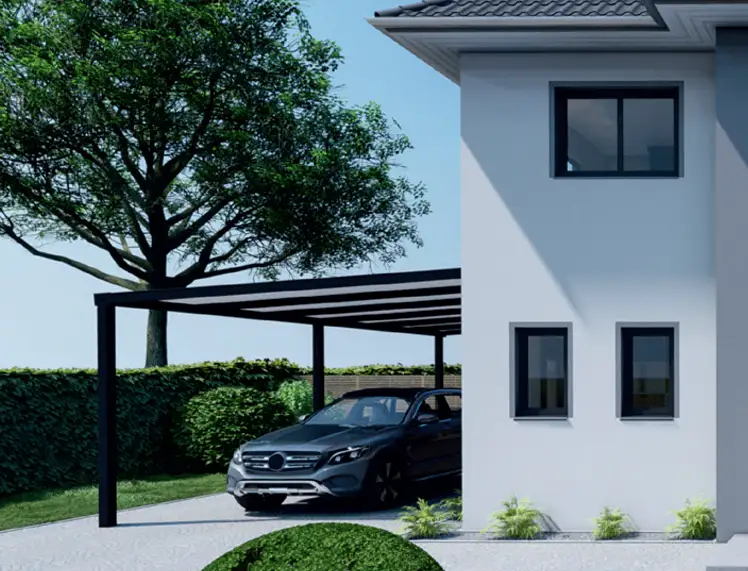 Carport aus Aluminium und Stahl – wetterfester Schutz für Fahrzeuge in Baden-Württemberg