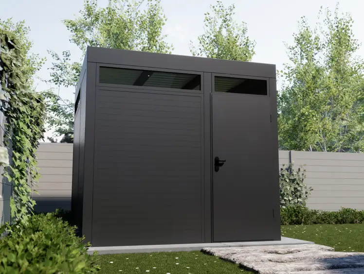 Robustes Gartenhaus aus Holz bietet Stauraum und Rückzugsort in Baden-Württemberg