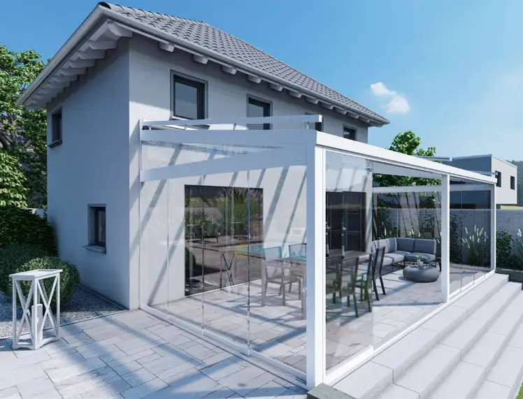 Lichtdurchfluteter Wintergarten aus Glas für Terrasse und Wohnraum in Baden-Württemberg von KG Überdachung im Großraum Villingen-Schwenningen